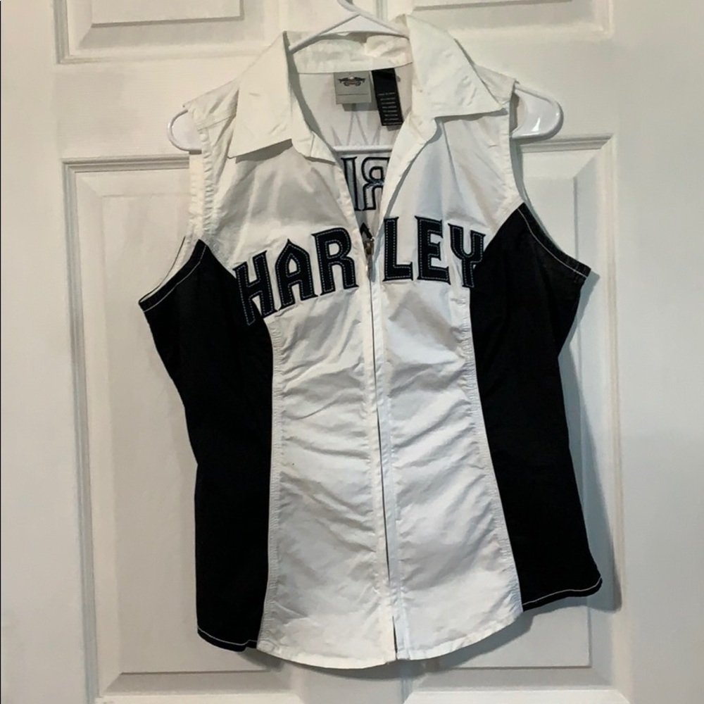 Harley zip up vest
